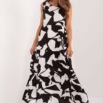 Robe Casual Noire Et Blanche Longue Noir Et Blanc S