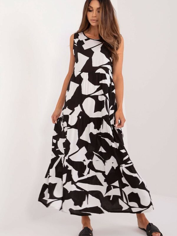 Robe Casual Noire Et Blanche Longue Noir Et Blanc S