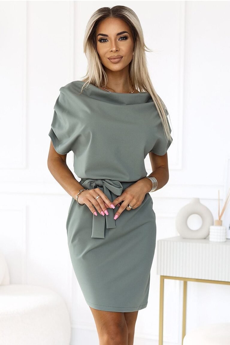 Robe Casual Vert Olive Pour Lete Vert S