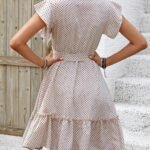 Robe Champetre Beige A Pois 2