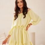 Robe Champetre Courte Epaules Denudees 2