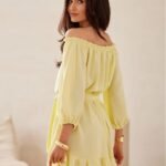 Robe Champetre Courte Epaules Denudees 3