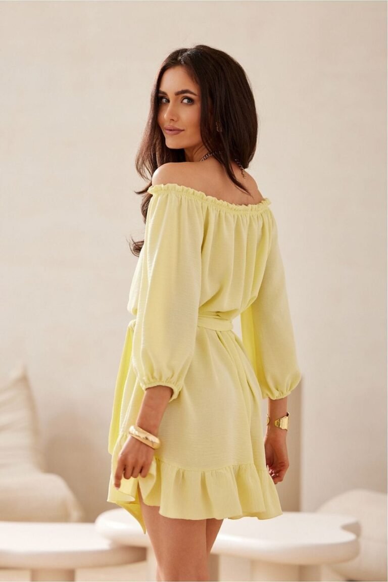 Robe Champetre Courte Epaules Denudees 3
