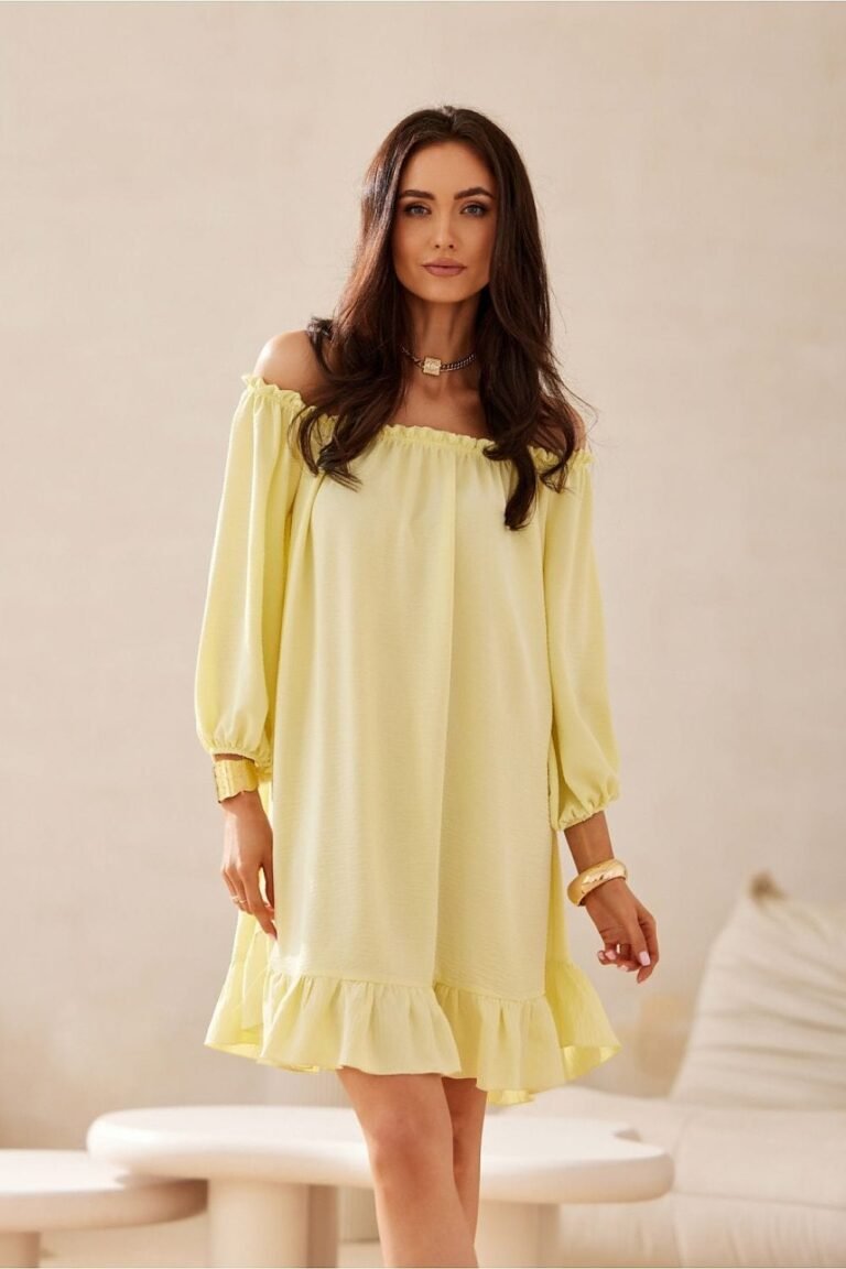Robe Champetre Courte Epaules Denudees