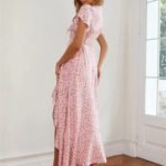 Robe Champetre Fleurie Ete Asymetrique 5