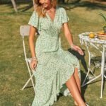 Robe Champetre Fleurie Ete Asymetrique 6