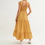 Robe Champetre Longue Col Carre 2
