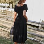 Robe Champetre Midi Manches Courtes 2
