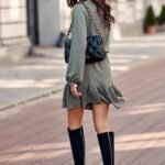Robe Champetre Vert Sauge Courte 2
