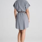 Robe Chemise Grise Courte Casual