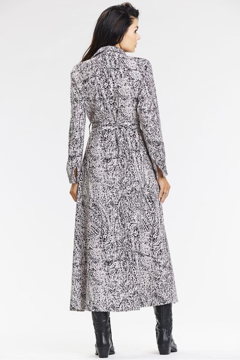 Robe Chemise Midi Manche Longue Casual 2