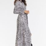 Robe Chemise Midi Manche Longue Casual 3