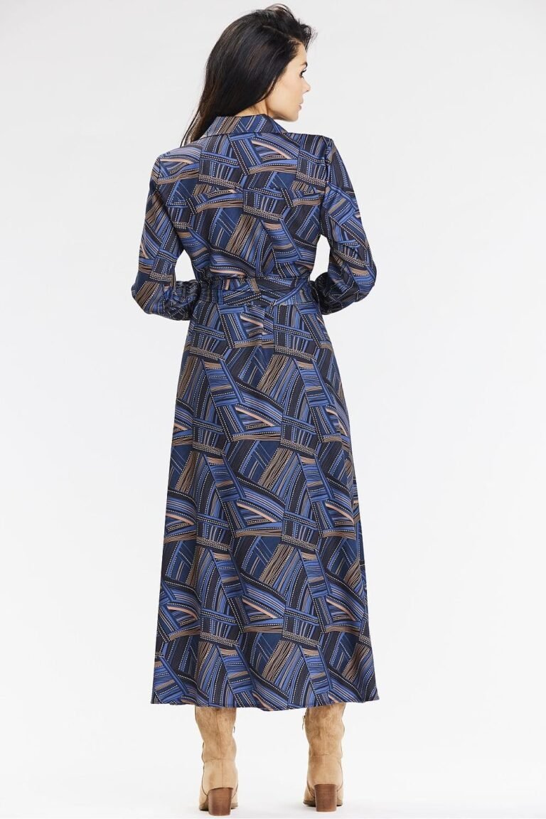 Robe Chemise Midi Manche Longue Casual 6