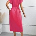 Robe Chemise Midi Manches Courtes 2
