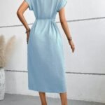 Robe Chemise Midi Manches Courtes 7