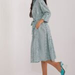 Robe Chemise Midi Manches Longues