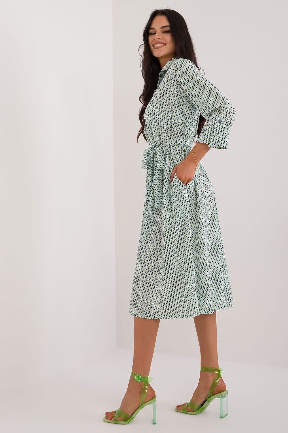 Robe Chemise Midi Manches Longues 7