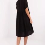 Robe Chemise Midi Noire Casual