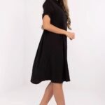 Robe Chemise Midi Noire Casual 2