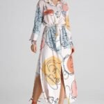 Robe Chemise Multicolore Longue Multicouleur S