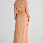 Robe Chemise Orange Pale Decontractee