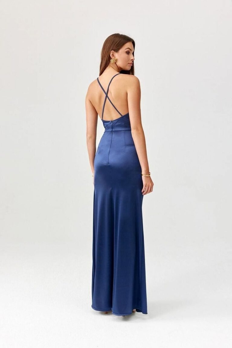 Robe Chic Bleue Foncee Longue 2