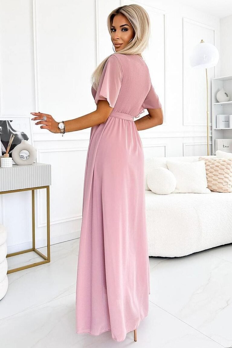 Robe Chic Rose Longue Fluide