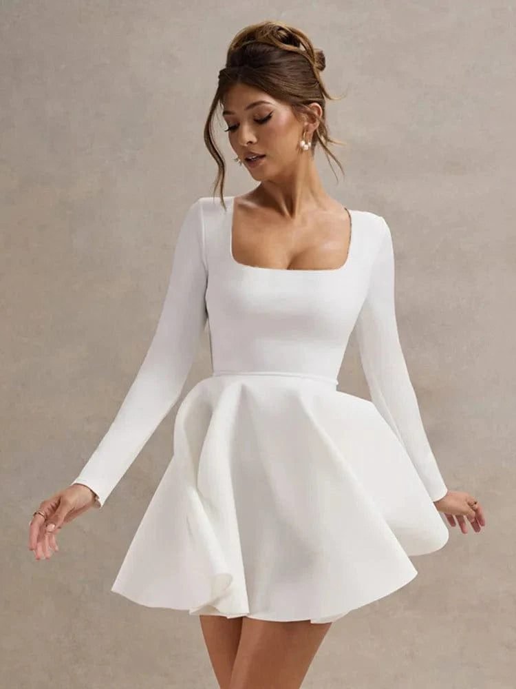 Robe Cocktail Blanche Chic Et Classe