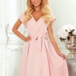 Robe Cocktail Rose Courte Chic 2