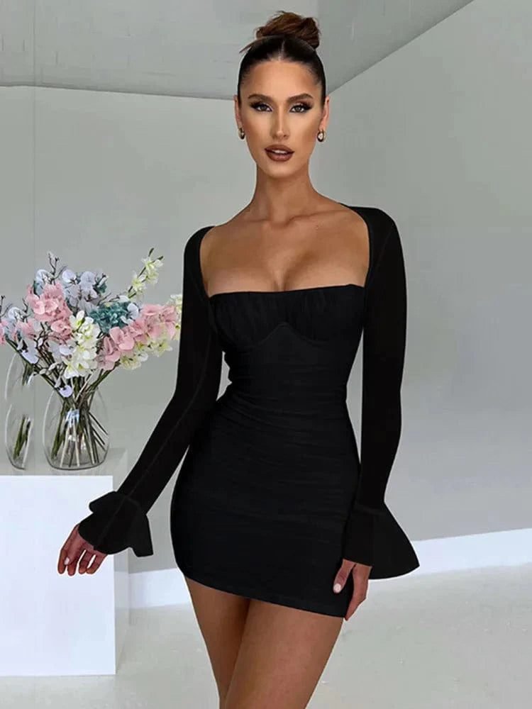 Robe Courte Avec Manches Transparentes 2