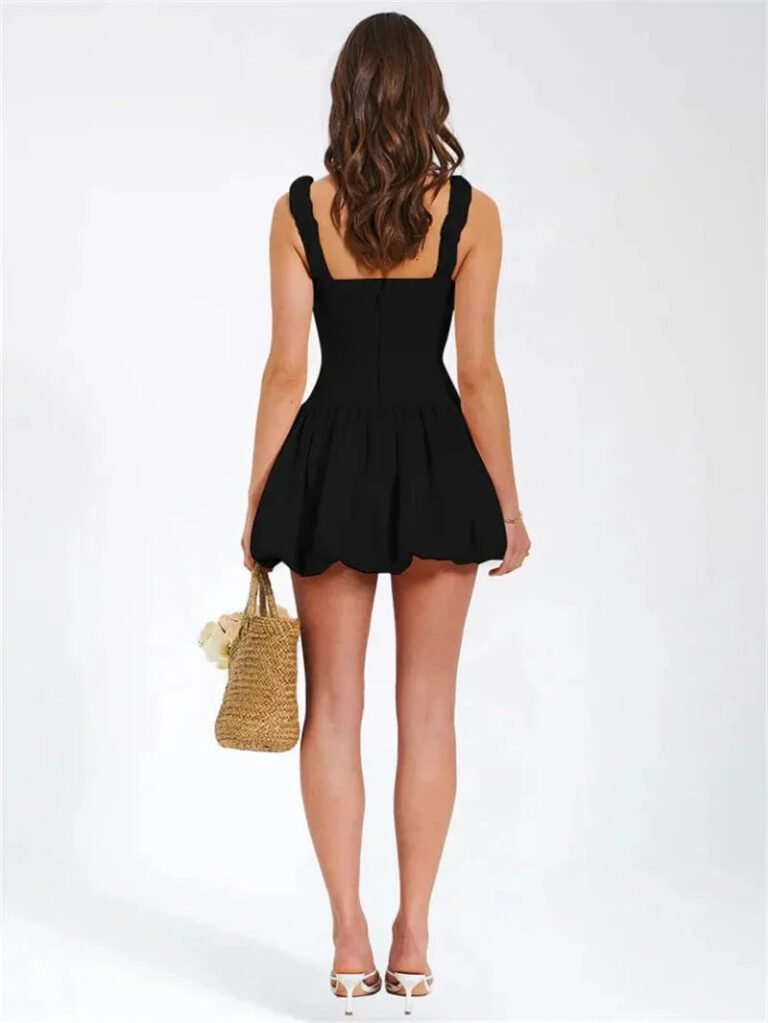 Robe Courte Babydoll A Bretelles 2