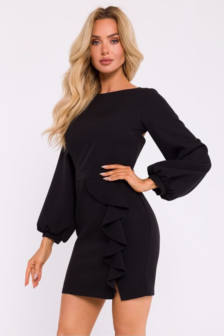 Robe Courte Dos Nu Manche Longue 8