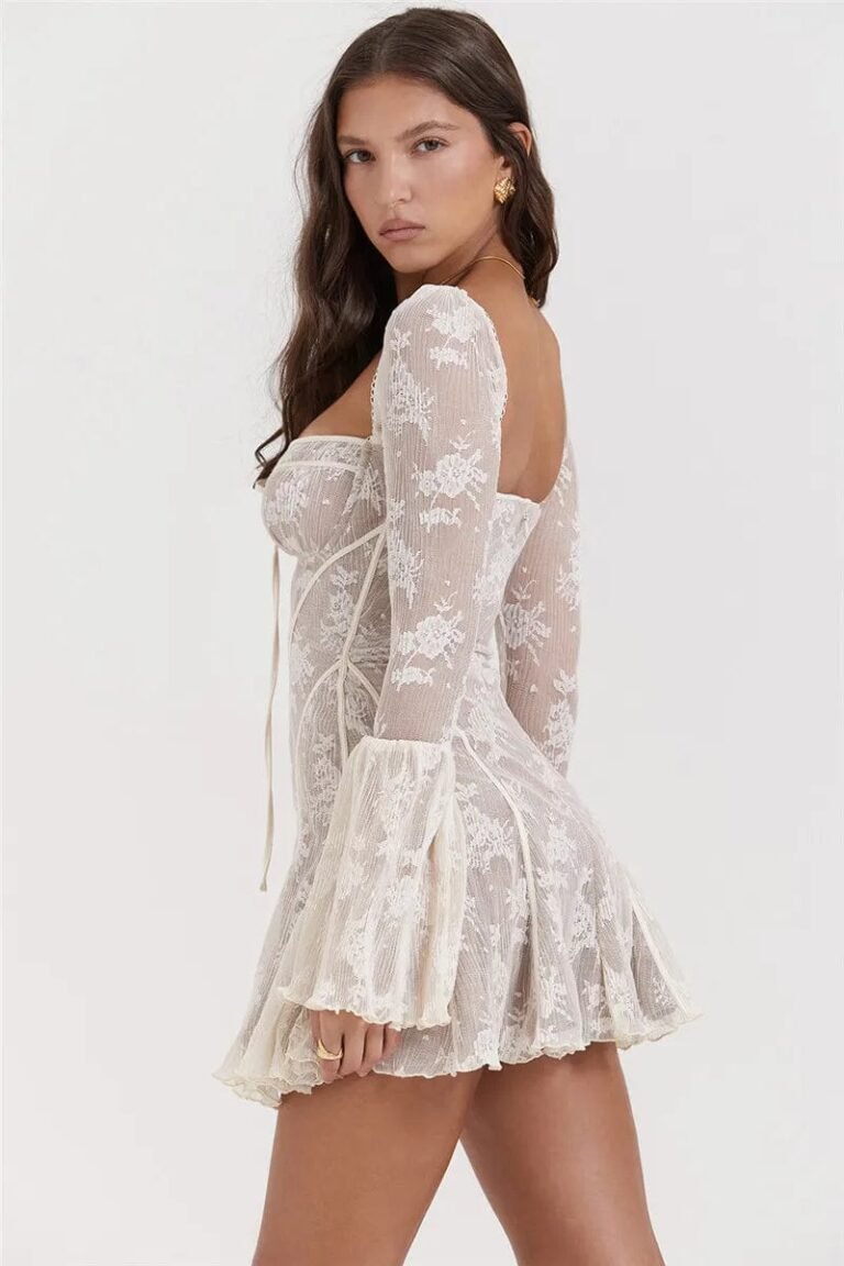 Robe Courte En Dentelle 10
