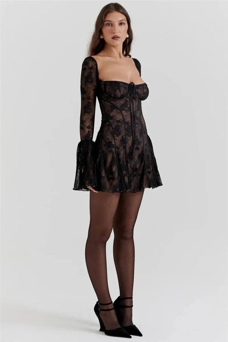Robe Courte En Dentelle 6
