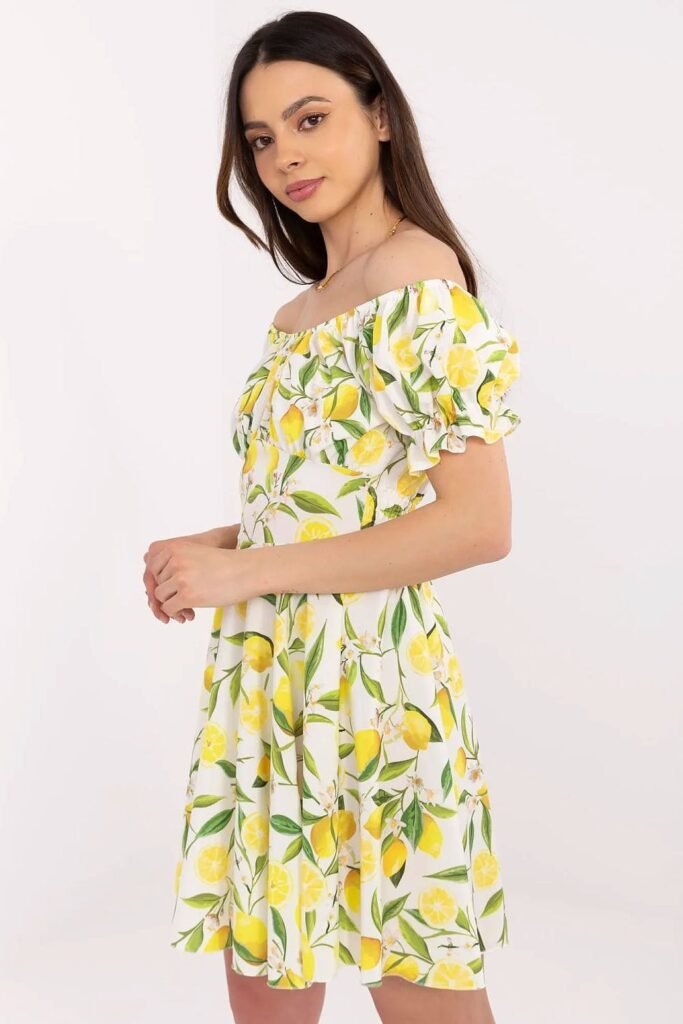 Robe Morgan&Co Taille 1 Rouge Fleurie - épaules Dénudées, Occasion Très Bon état