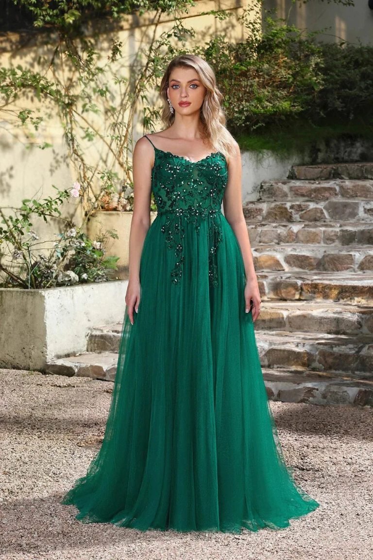 Robe De Bal Chic Longue Dos Nu Vert 32