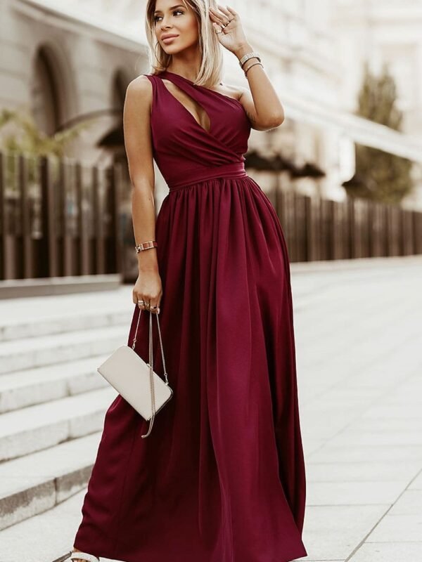 Robe De Bal Elegante Longue Bordeaux 34