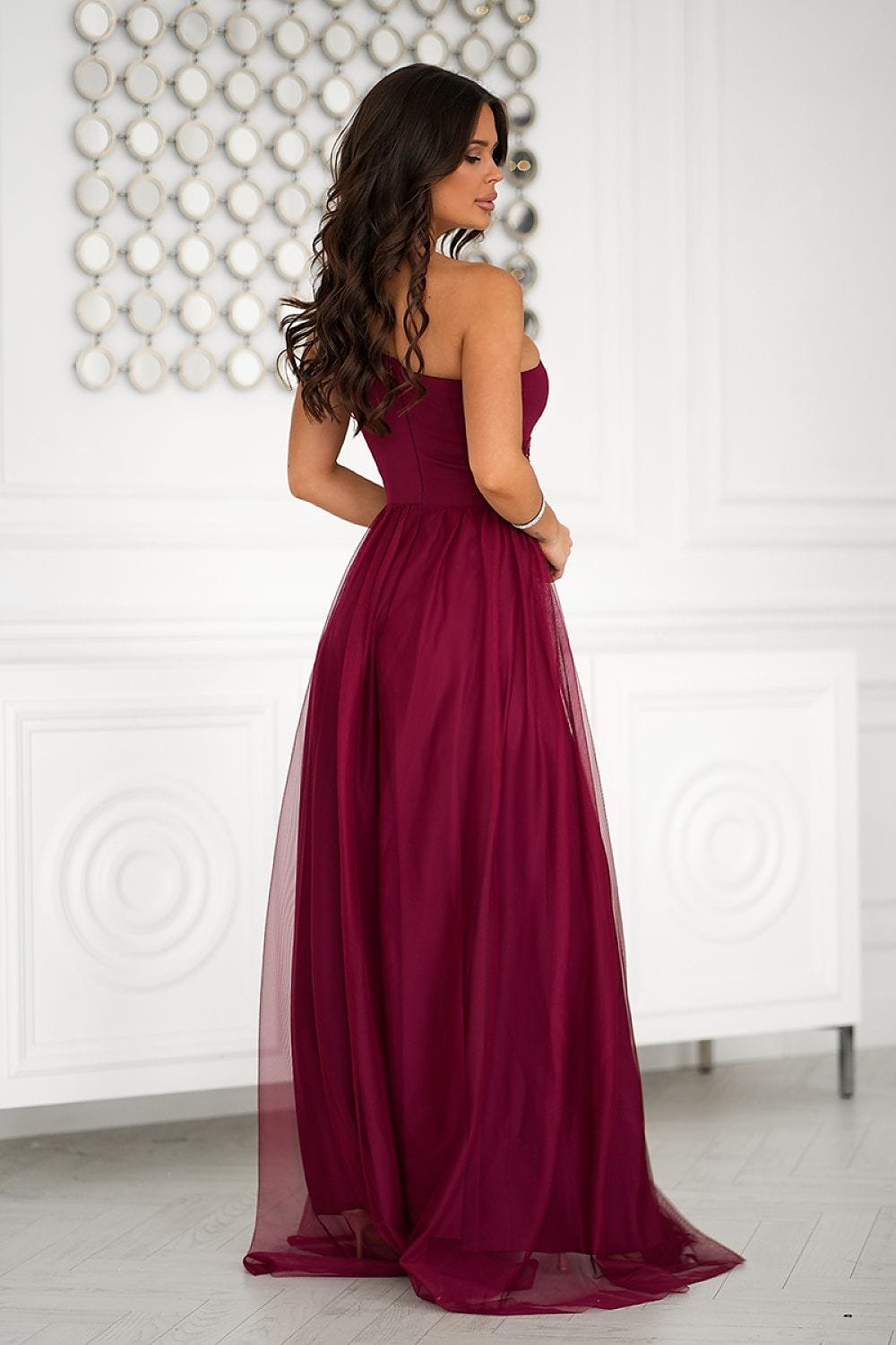 Robe De Bal Longue Fendue Haut Paillete 6