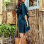 Robe De Cocktail Bleu Profond Chic Courte 2