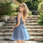 Robe De Cocktail Chic Courte Evasee