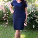 Robe De Cocktail Chic Grande Taille Bleu Marine 38