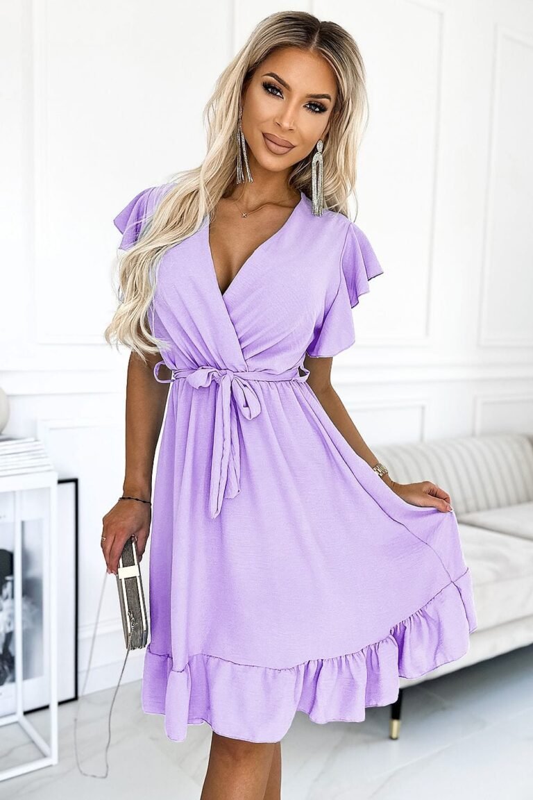 Robe De Cocktail Courte Avec Volants Legers