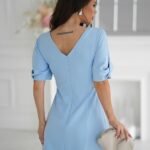 Robe De Cocktail Courte Manches Coupees 8
