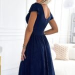 Robe De Cocktail Decolletee Manches Courtes 2