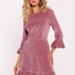 Robe De Cocktail En Velours Chic Rose S