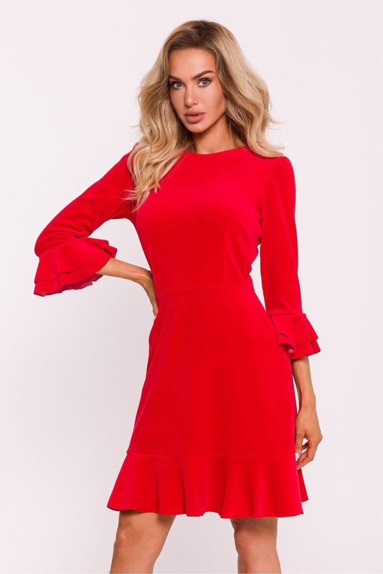 Robe De Cocktail En Velours Chic Rouge S