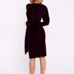 Robe De Cocktail En Velours Manches Longues 2