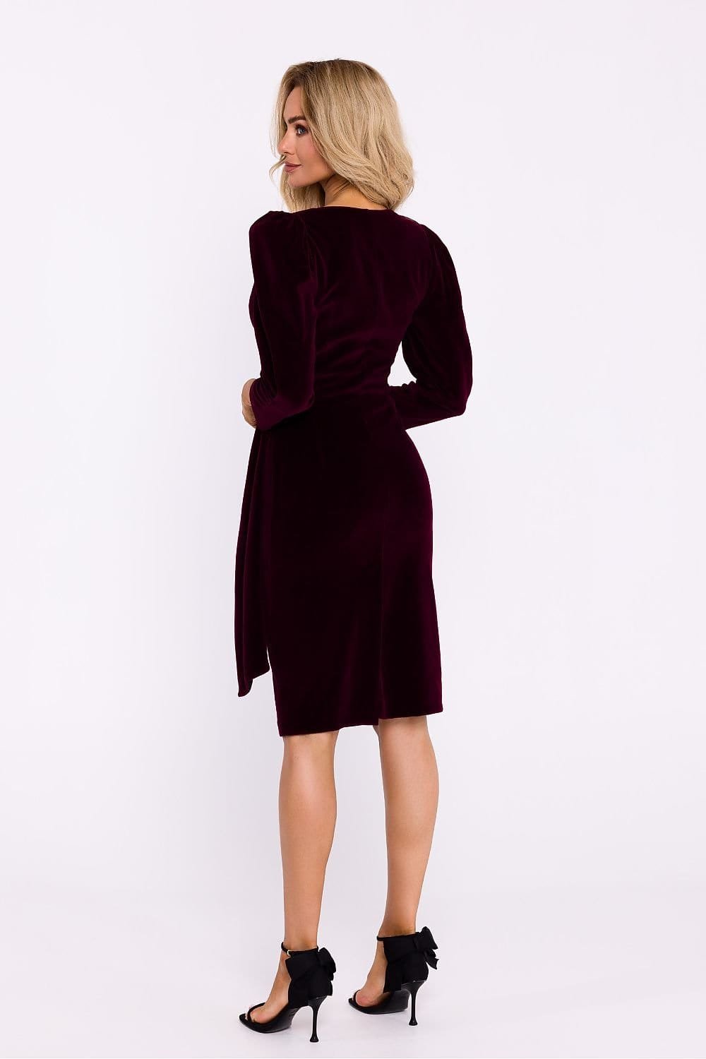 Robe De Cocktail En Velours Manches Longues 2