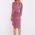 Robe De Cocktail En Velours Manches Longues 5