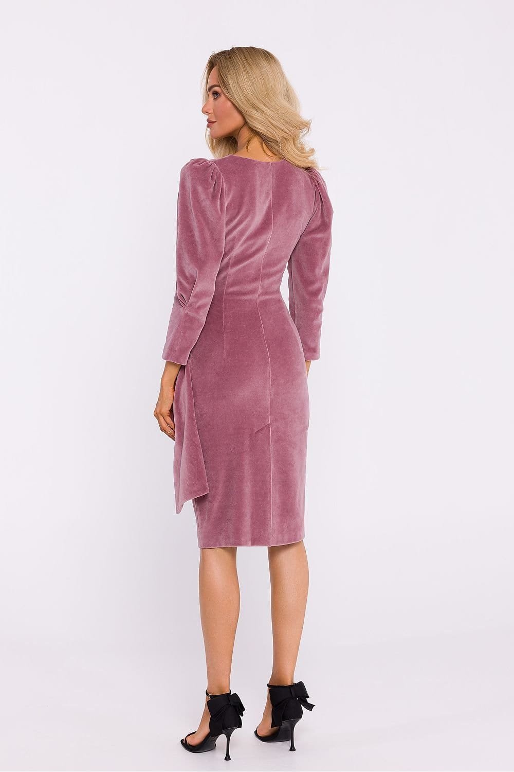 Robe De Cocktail En Velours Manches Longues 5